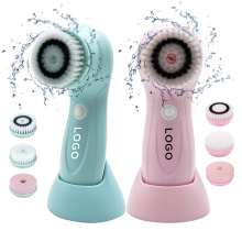3 in 1 facial cleansing brush exfoliating spin brush with private label custom logo service